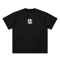 Unisex oversized paneled raglan t-shirt in cotton blend with short sleeves and round neck