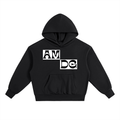 Unisex oversized hoodie with Ad Majorem Dei Gloriam print, cotton-polyester blend, casual and outdoor wear